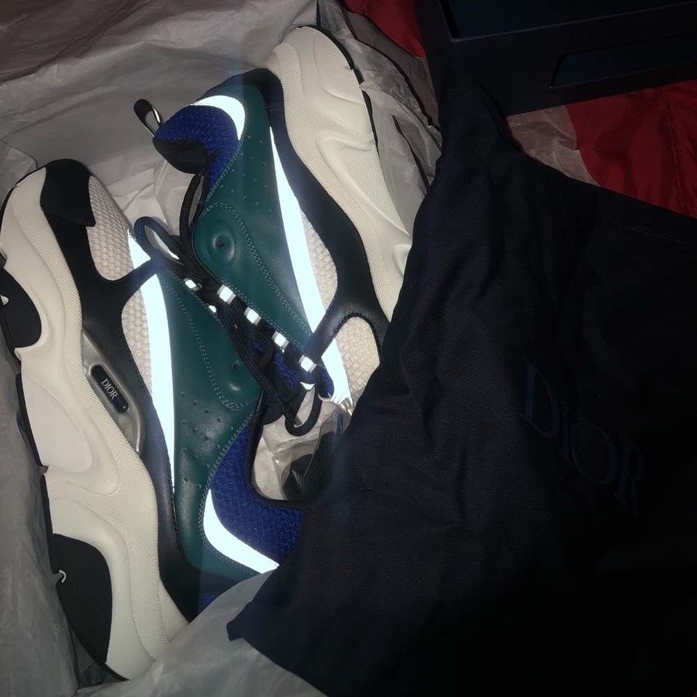 B22 Dior Sneakers Calf Mesh BLUE/BLUE - Picture 2 of 13